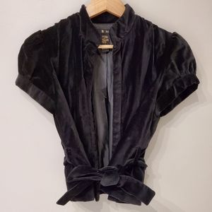 Forever 21 Velvet Bolero - Black